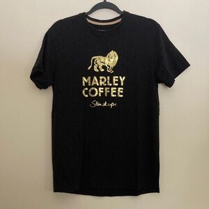 Bob Marley Coffee Stir It Up Jamaica Black Gold T-Shirt Organic Cotton Medium